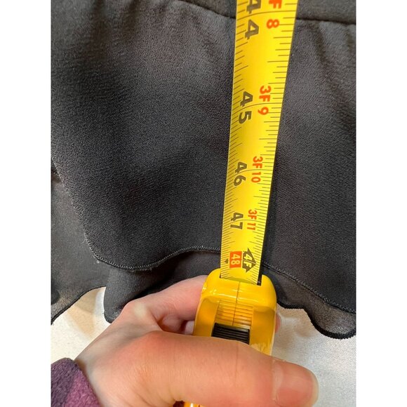 Believe Womens Midi Tank Slip Dress Size 16 Black Sleeveless Ruffled Hem Summer - Picture 7 of 11